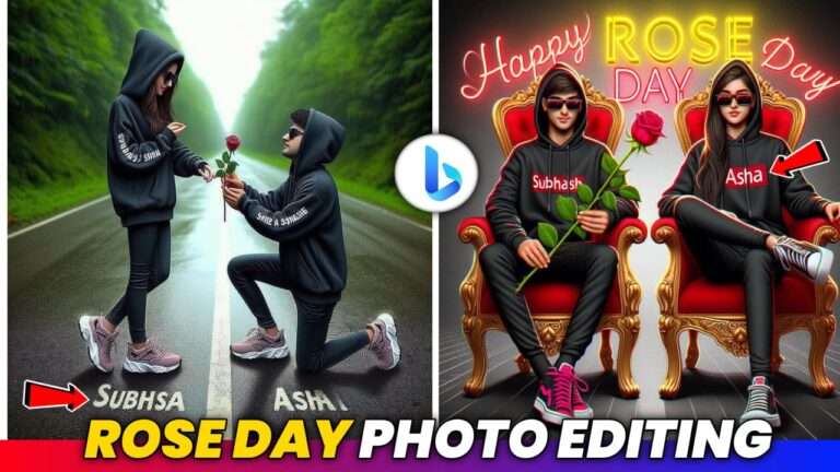 Rose Day Name Ai Photo Editing Kaise Kare