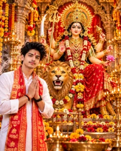 Devotional-Portrait-with-Maa-Durga