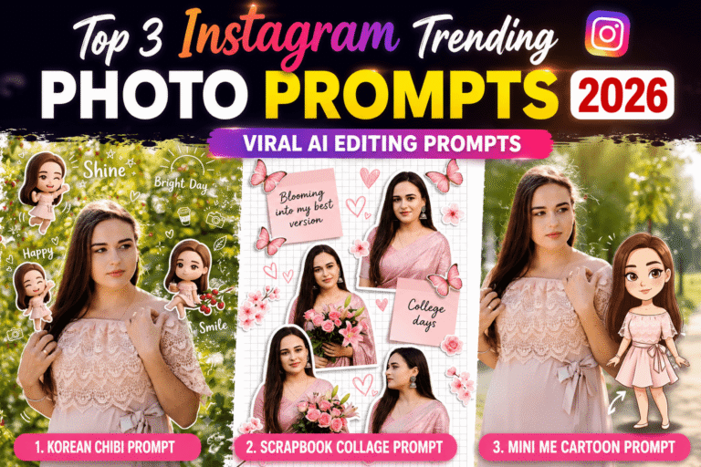 Top 3 Instagram Trending Photo Prompts 2026 – Viral AI Photo Editing Prompts for Instagram