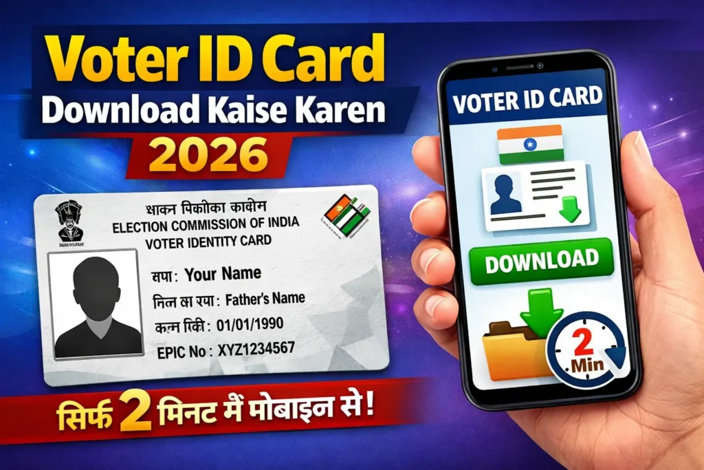 Voter id card download kaise karen 2026 - सिर्फ 2 मिनट में मोबाइल से