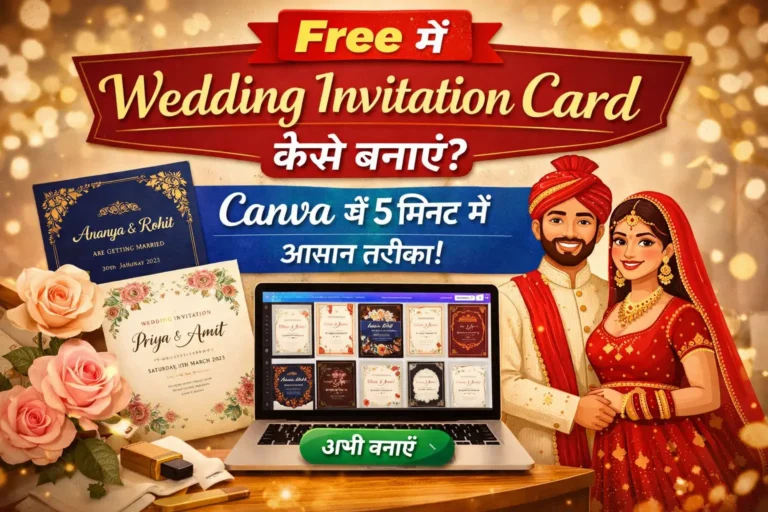 घर बैठे फ्री में Wedding Invitation Card कैसे बनाएं